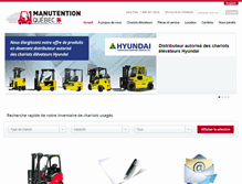 Tablet Screenshot of manutentionquebec.com